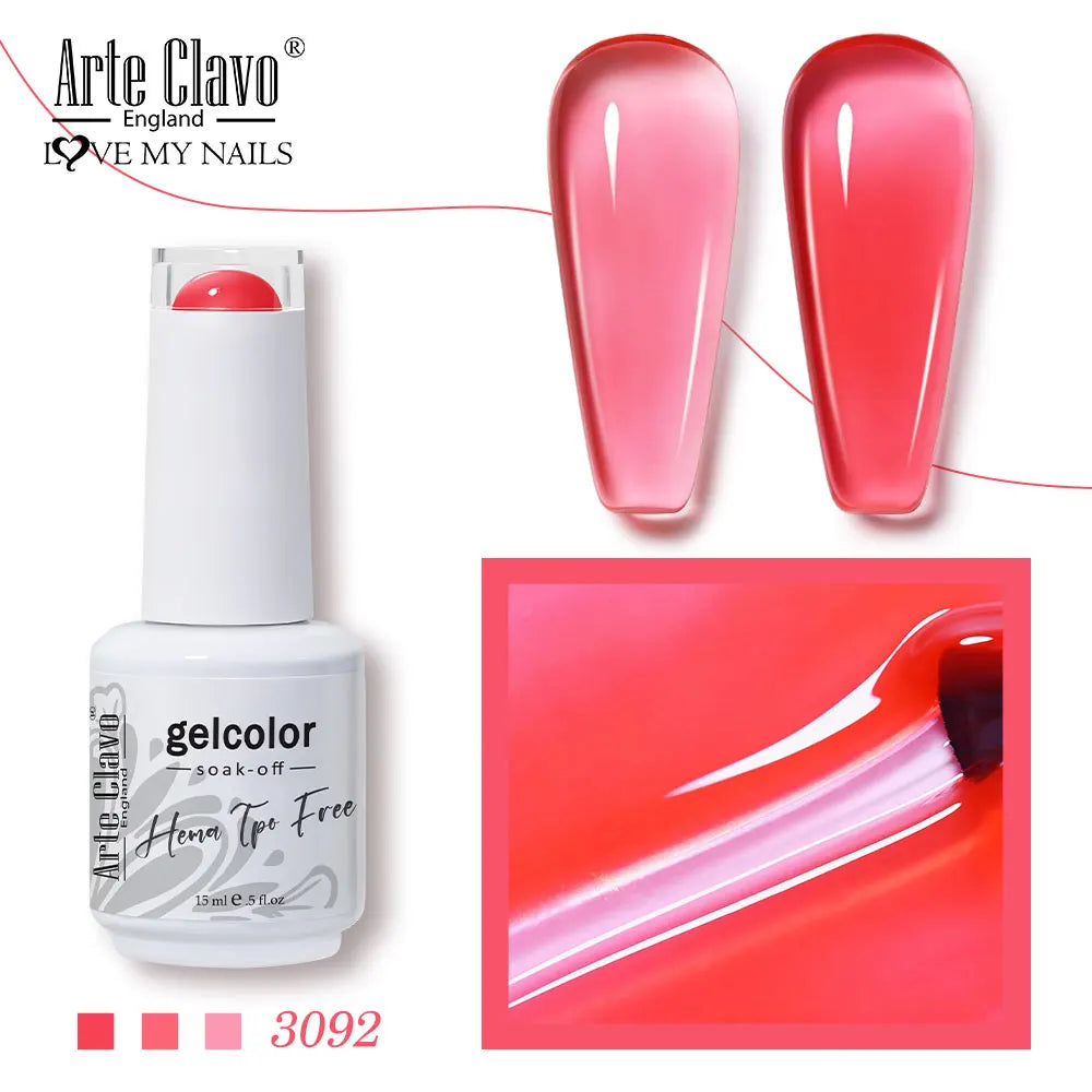Arte Clavo Crystal Crushed Diamond Pink Blue Gel Nail Polish 2026