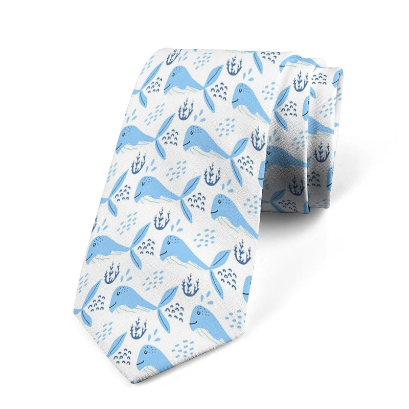 Funny Fish 3D Printed Tie Unisex Personality Business Polyester Qme style1