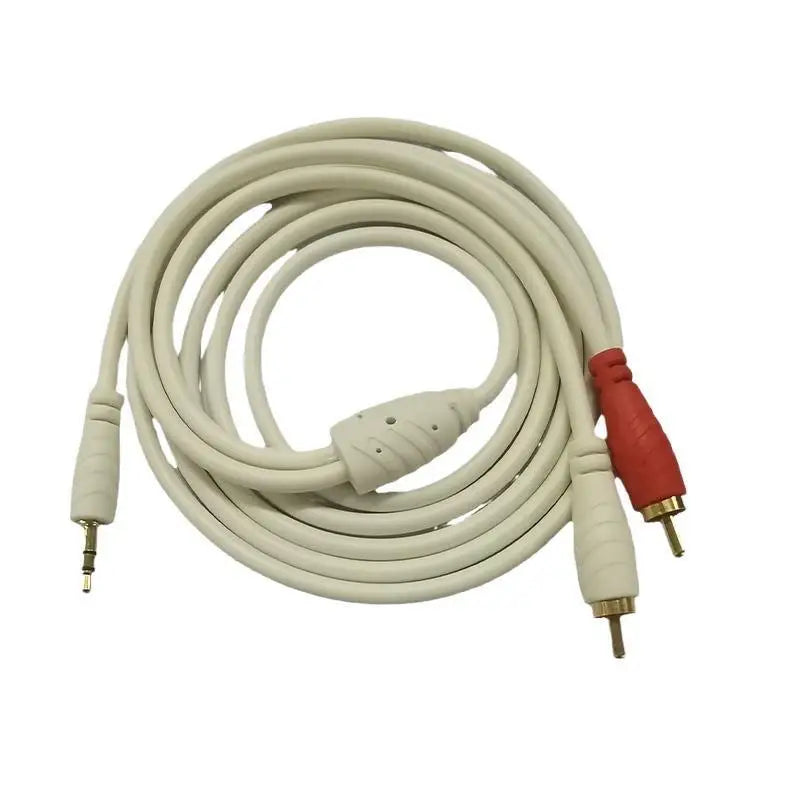 2 RCA Male Audio Cable Gold Plated Wide Compatibility Car Stereo Home Qme