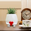 Face Planter Pot Holding Heart Cute Resin Head Green Plant Indoor Qme China Mainland