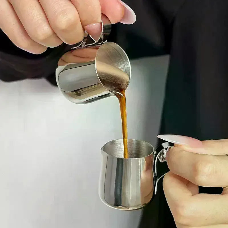 12.5/30ml Mini Coffee Milk Frothing Jug Latte Art Milk Frother Pitcher Stainless Steel Measurement Jug Pot Coffee Accessorie Qme
