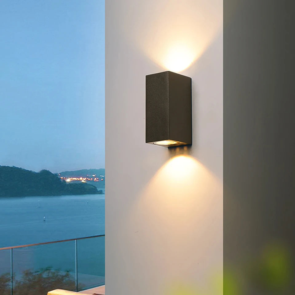 Aluminium Wall Lamp Waterproof Outdoor LED Wall Light IP65 Garden Lighting Lamp for Sconce Balcony Decoration AC110V 220V Qme