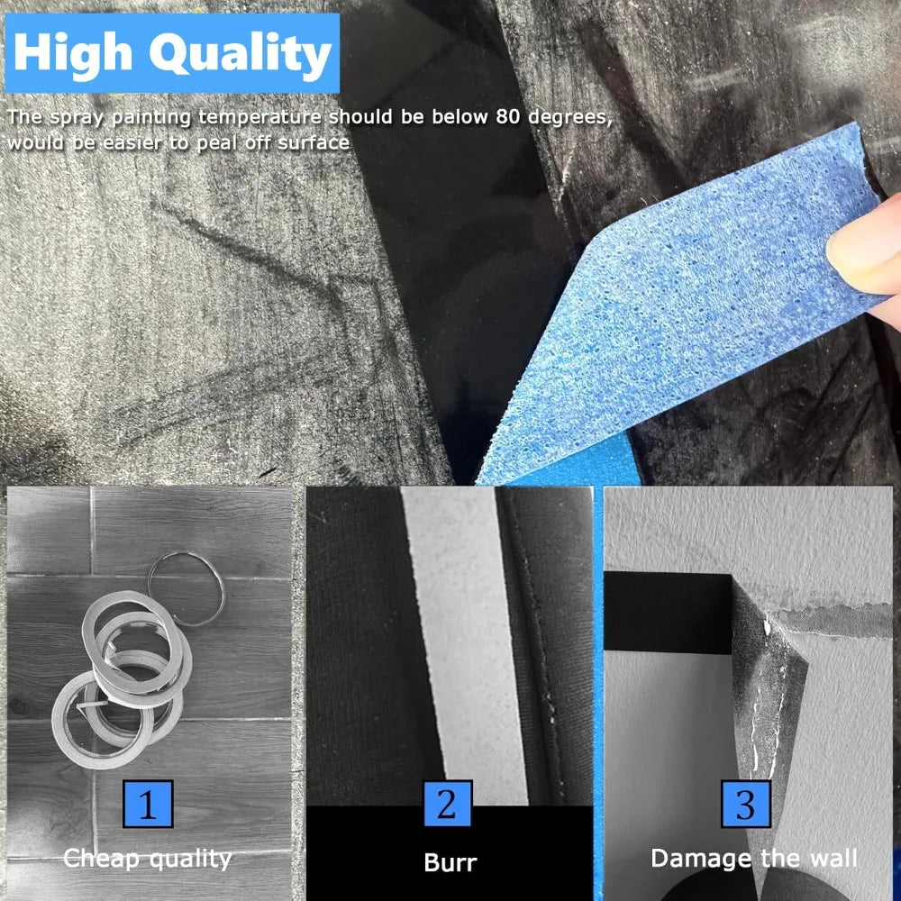1/3 Roll Blue Paint Tape 20m Universal Multi-Surface Masking Easy Removal Painting Tape Home Improvement DIY Blue Masking Tape Qme