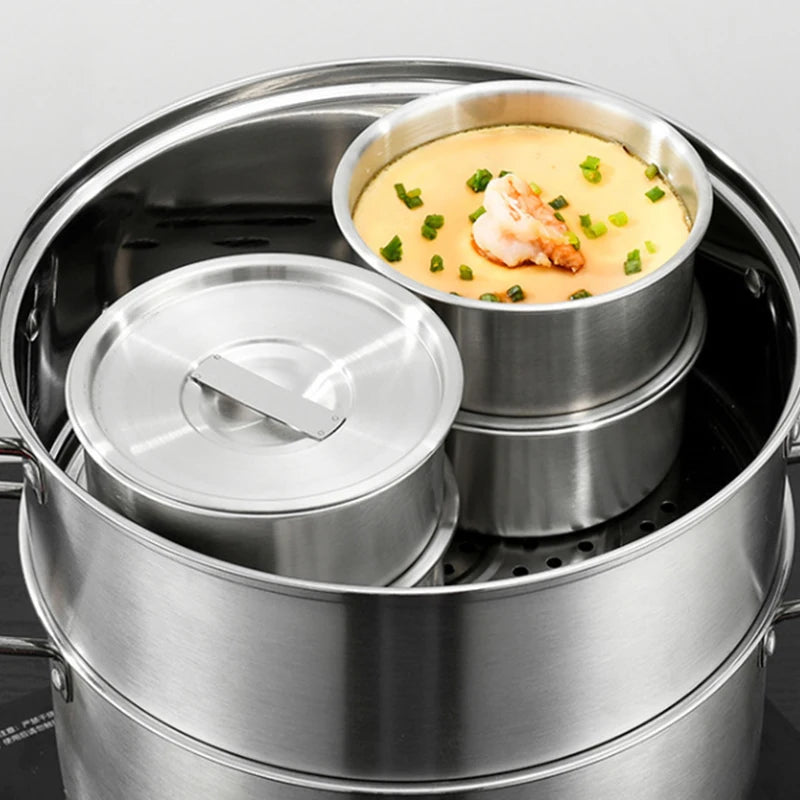Stainless Steel Steamed Egg Bowl Ramen Rice Fruit Salad Stew Bowls Qme