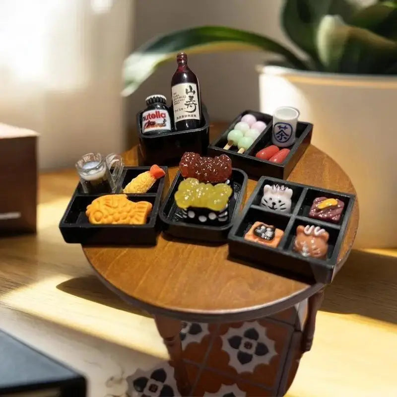 Dollhouse Japanese Cuisine Food 5-Piece Miniatures Model Kitchen Qme