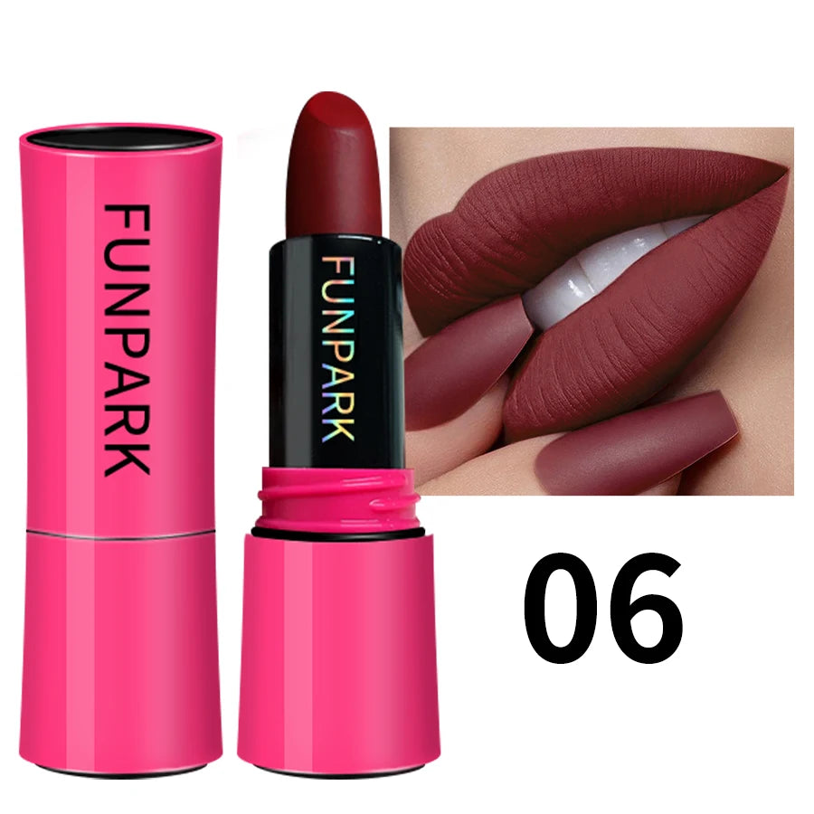 25 Colors Lipstick Non Stick Cup Matte Lip Gloss Waterproof Long Sexy Qme 06