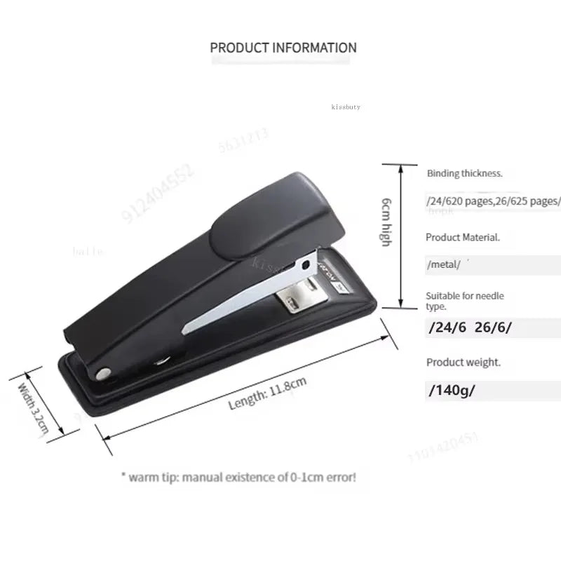 Durable Stapler With 1000 Nails Capable Of Binding 20~25 Sheets Of Paper Professional Office And Study Stationery Supplies Qme