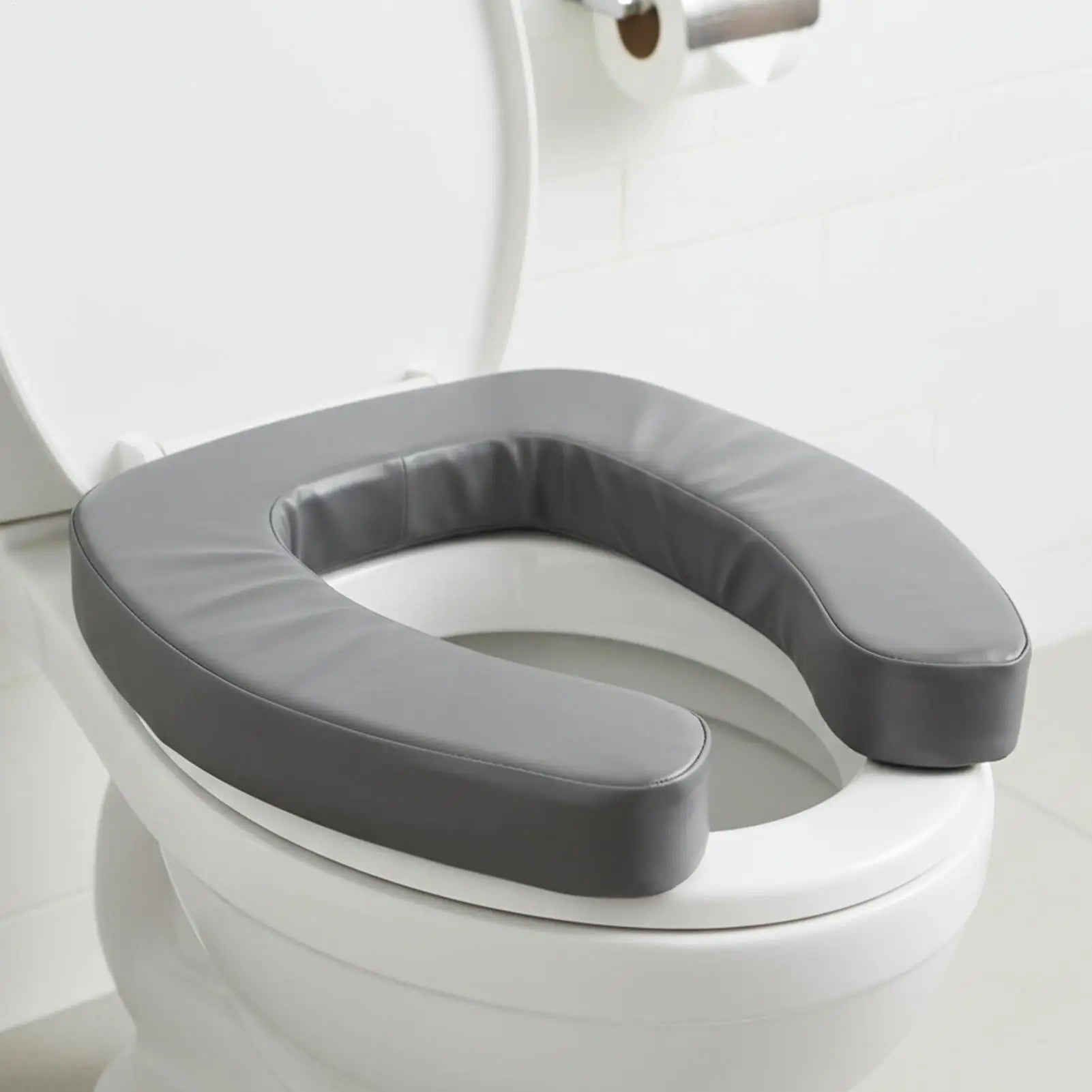 Toilet Seat Riser Ergonomic Portable Assistance Non-slip Padded Lift Qme