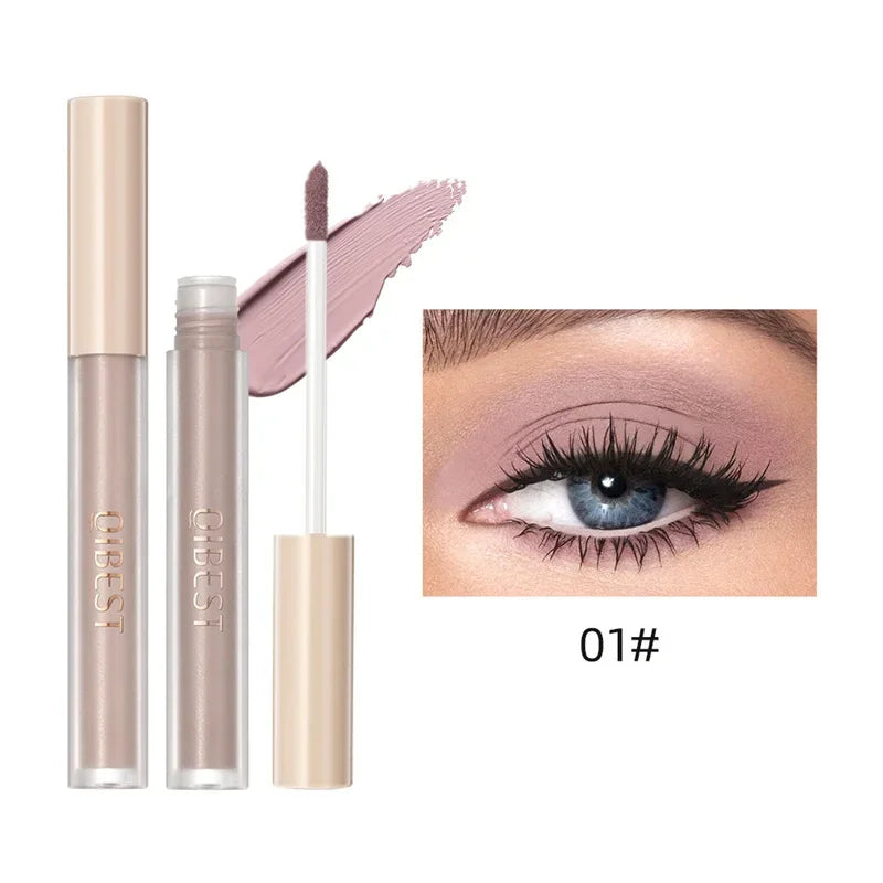 8 Colors Matte Nude Eye Bronzer Liquid Eyeshadow Waterproof Long Lasting Eye Shdaow Natural Cheek Contour Woman Makeup Cosmetic Qme 01 1PCS