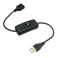 2pcs USB 2.0 Male to Female Charger Extension Cable with Switch 1/2M for Table Lamp Fan Car DVR Power Supply Qme 2M