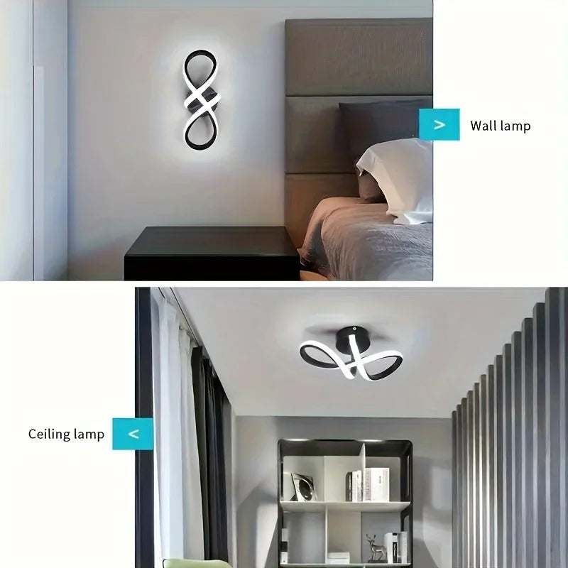 Modern LED Ceiling Light Black And White Color Forntrance Corridors Entryways Cloakrooms Balconies Indoor Decoration Lighting Qme