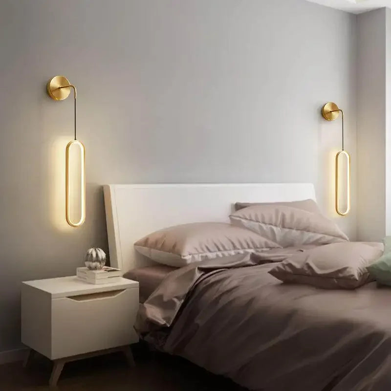 Modern LED Wall Lamp For Living Dining Room Bedroom Bedside TV Background Aisle Home Decoration Lighting Fixture Lustre Qme