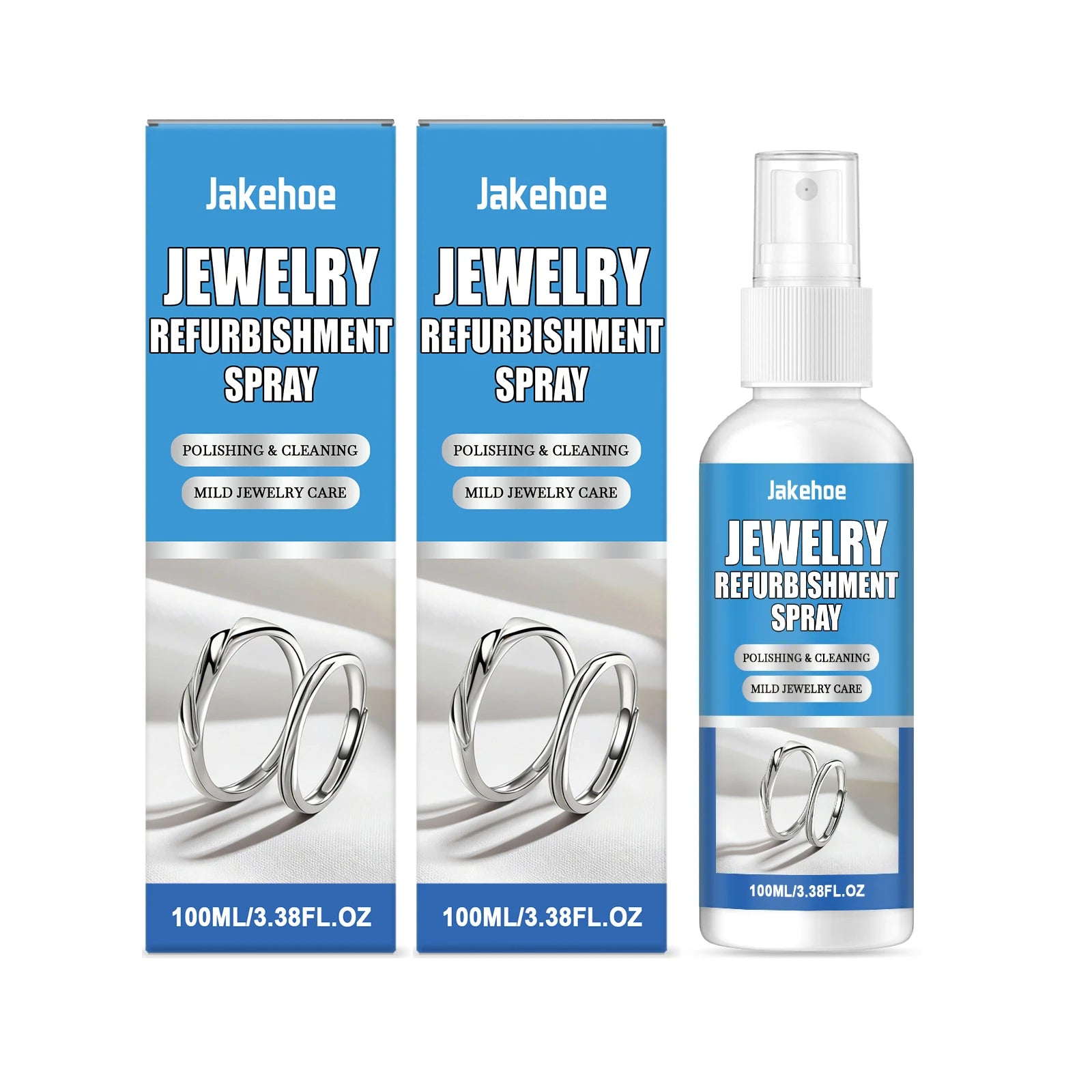 Jewelry Care Cleaning Agent Cleaning Dirt Remove Oxidation Polishingwatch Chain Jewelry Renovation Decoration Cleaning Solution Qme 2 x 100ml Boxed