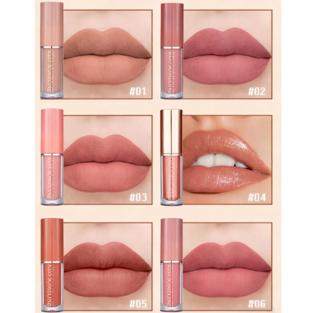 12pcs/1set Matte Lipstick Set Petansy Liquid Lipstick Kit Long Lasting Waterproof Lip Gloss Set with Gift Box Qme