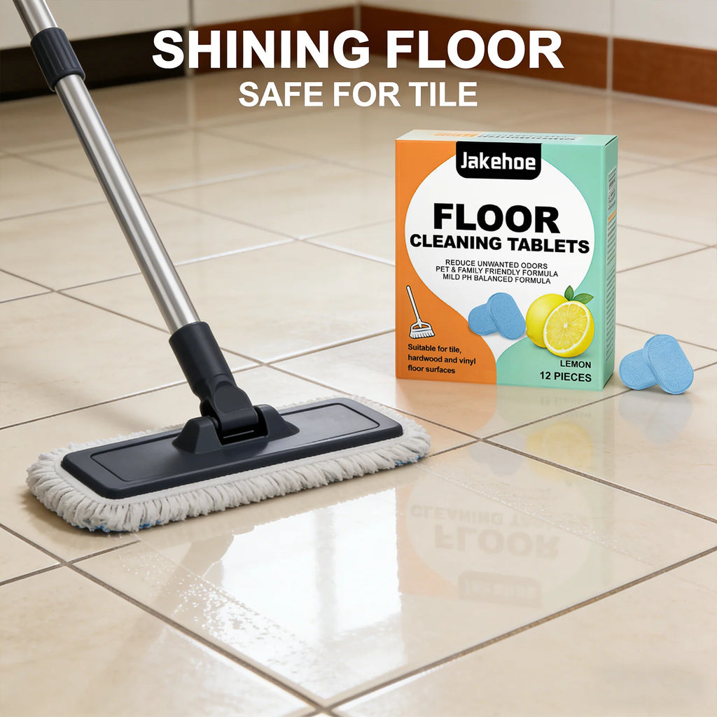 Floor Cleaning Tablet Removing Floor Stains Eliminate Odors Polishing Restore Shine Freshing Lemon Fragrant Daily Floor Cleaner Qme