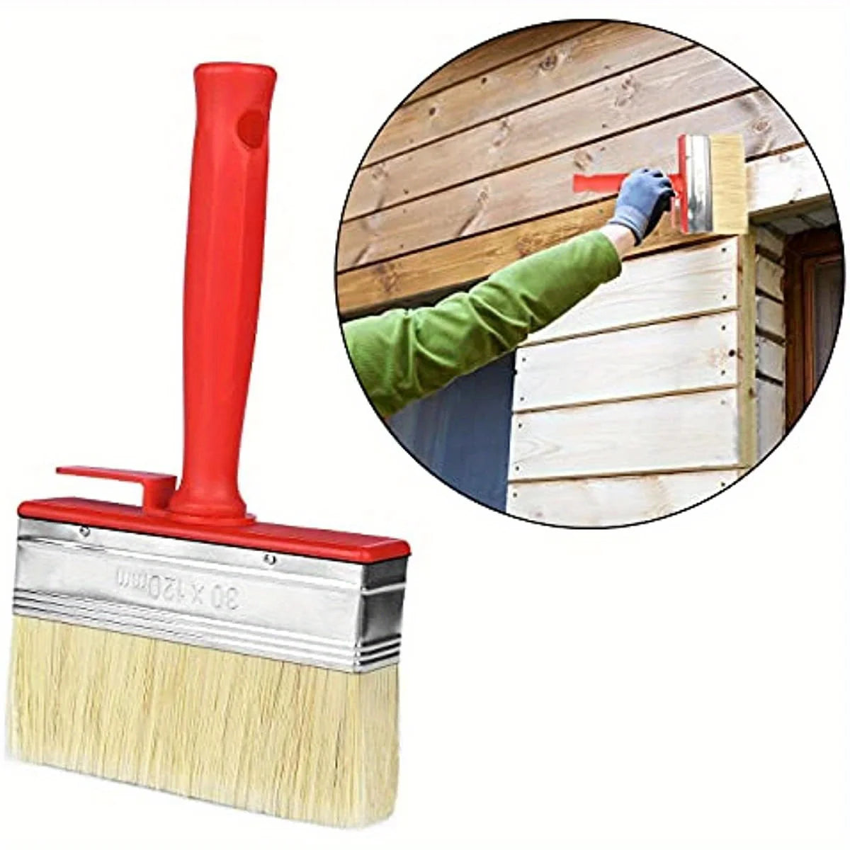 1pc Large Paint Brush, Ideal for Smooth and Even Coverage on Walls, Doors, Floors, and Wood Decoration! Qme