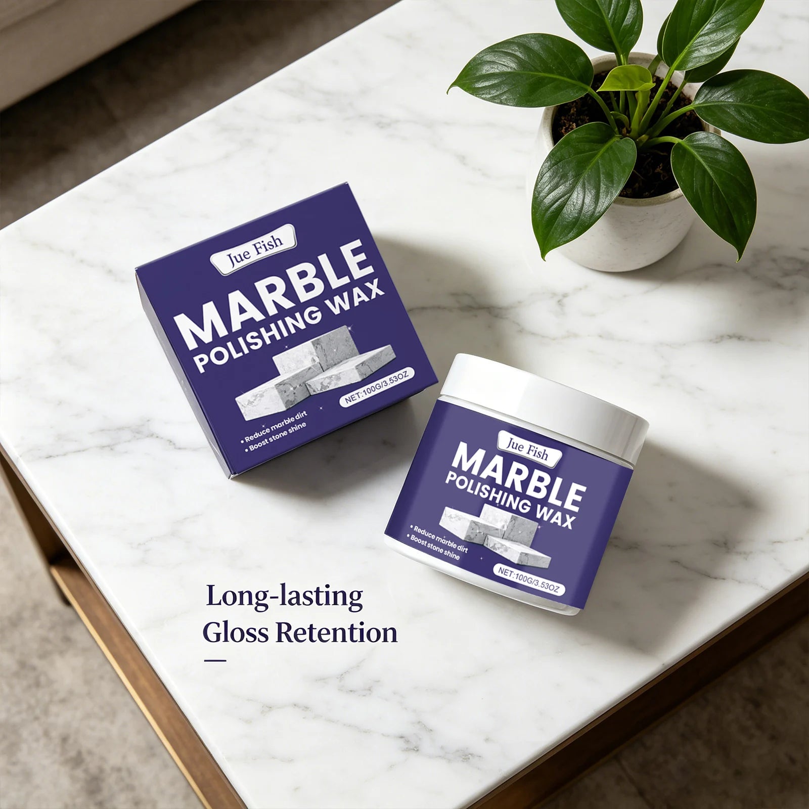 Marble Polishing Wax Cleaning Stains Reduce Dirt Buildup Enhance Surface Shine & Gloss Protection Marble Tile Daily Maintenance Qme