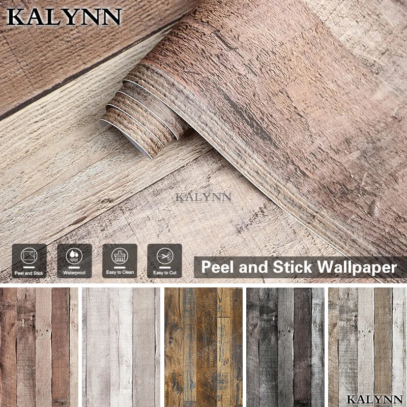 Wood Contact Paper Peel Stick Wallpaper Self Adhesive Removable Qme