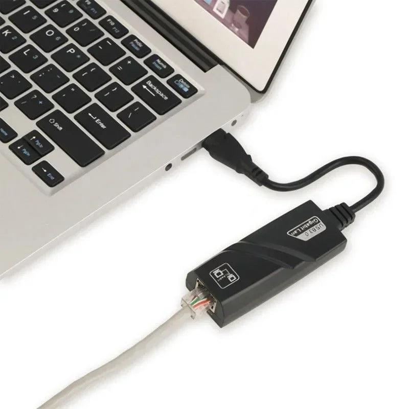 10/100/1000Mbps USB 3.0 USB 2.0 Wired USB TypeC To Rj45 Lan Ethernet Adapter Network Card for PC Macbook Windows 10 Laptop Qme
