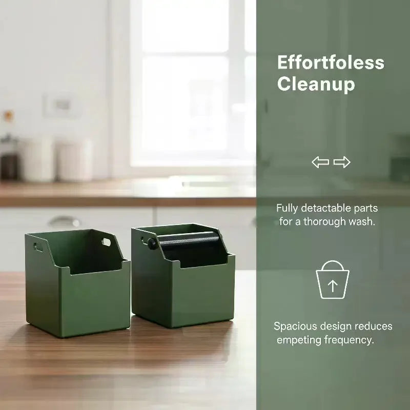 Coffee Knock Box Espresso Grounds Container Anti Slip Espresso Dump Bin Grind Barista Goods Cafe Bar Accessor Grind Waste Bin Qme