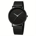 Casual Round Pointer Quartz Watch Large Geo Dial Analog Mesh Strap Wristwatch For Women Men Qme Multicolor No