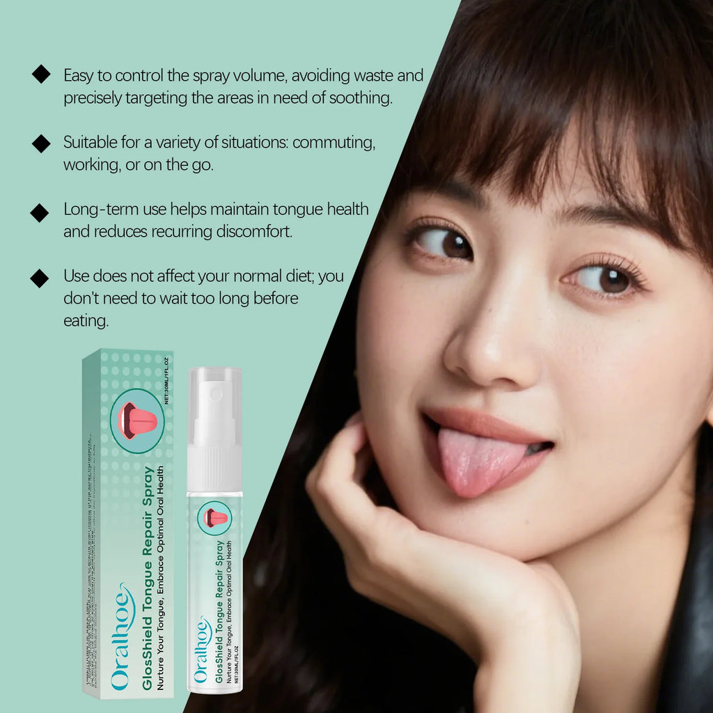 Tongue Repair Spray Reduce Inflammation Swelling Prevent Ulcers Fight Bad Breath Healthy Oral Hygiene Care Mouth Freshener Spray Qme