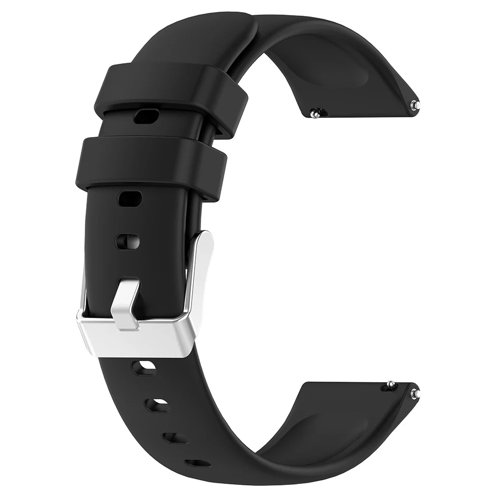 20mm Silicone Strap for Huami Amazfit GTS 4/2 Mini GTS 3 2e Smart Watch Band for Amazfit Bip 3 Pro/Bip 3/ Bip U/Bip Lite Qme Black