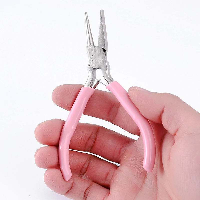 Pink Round Concave Pliers Wire Looping Mini Precision Pliers Wire Bending Tools for DIY Jewelry Making Eye Hobby Projects Qme 1