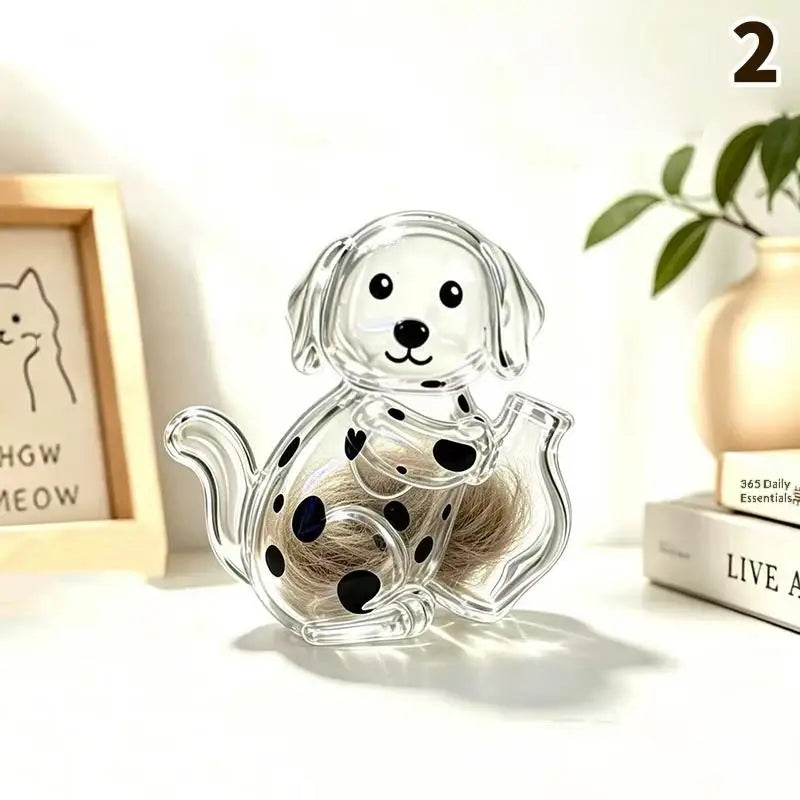 Transparent Cat Hair Storage Refrigerator Magnets Pet Fur Keepsake Qme 2
