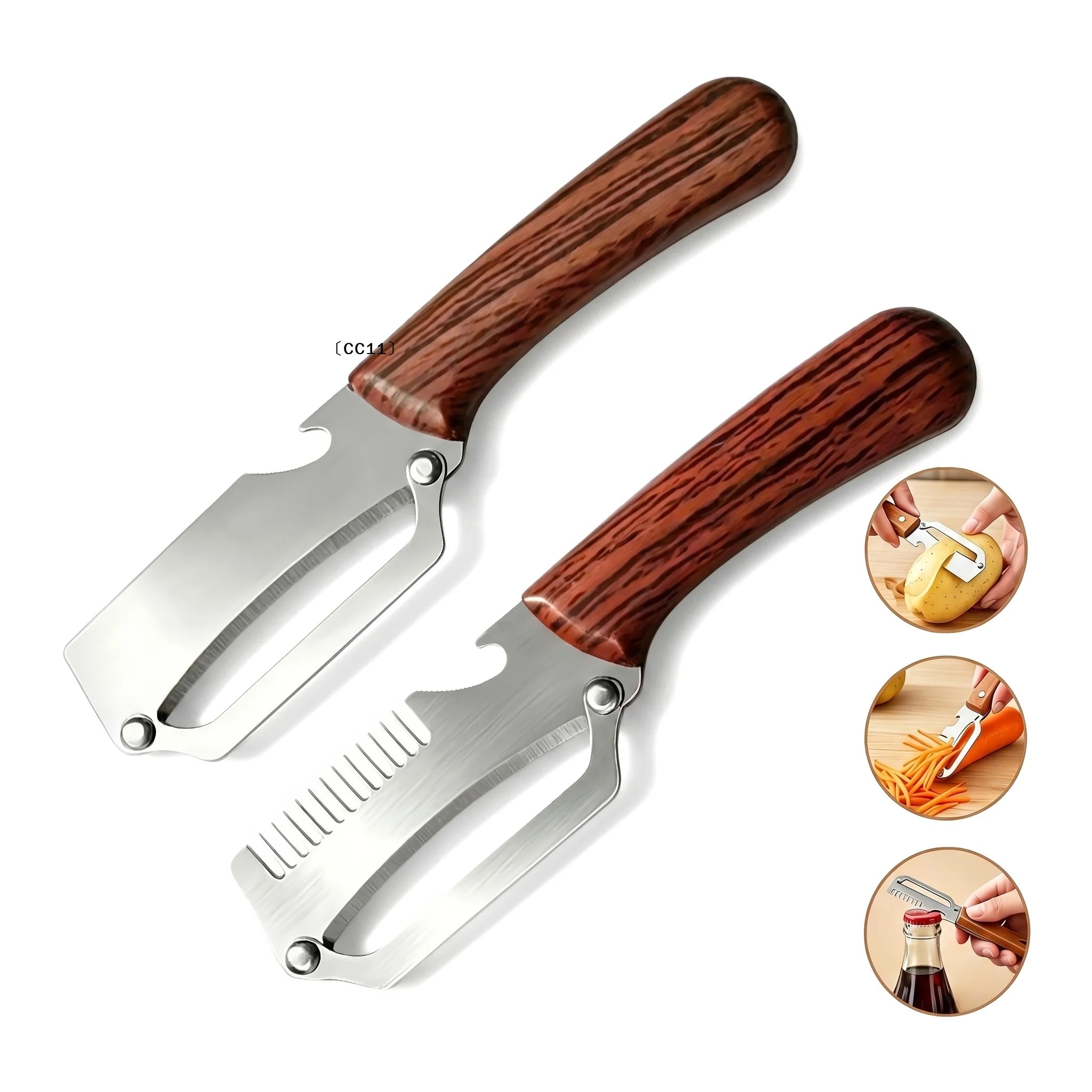2-in-1 3-in-1 Multifunctional Vegetable Peeler Bottle Opener Peeling Qme