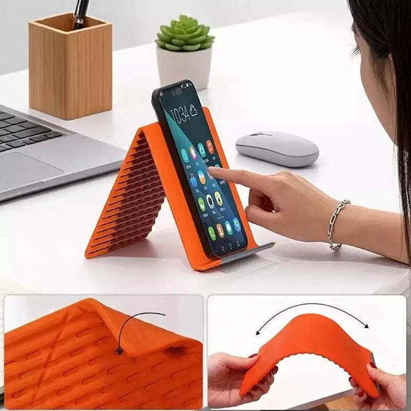 Flexible Foldable Phone Stand Silicone Tablet Holder Adjustable Lazy Qme