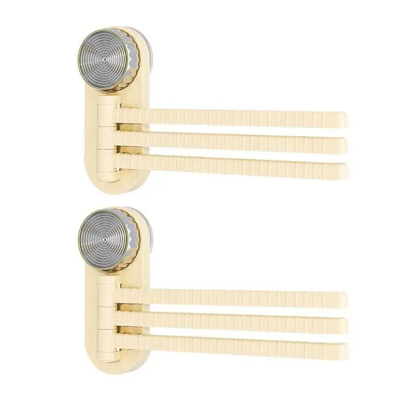 Bathroom Hanger 180 Swivel Towel Rack Wall Mounted Racks Bath Bar Qme 2PCS