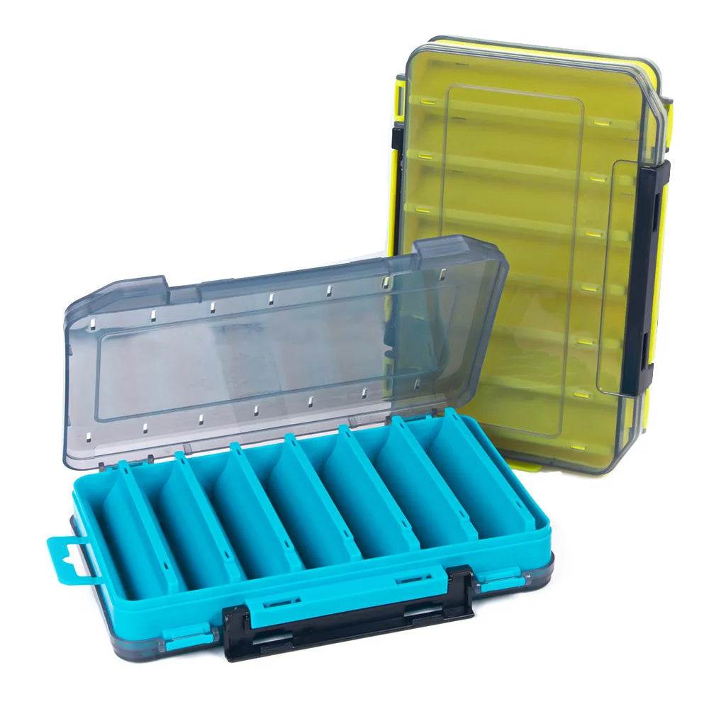 Fishing Tackle Box Storage Carp Container Case for Artificial Baits Lures Fly Waterproof Accessories Double Sided Fishing Tool Qme