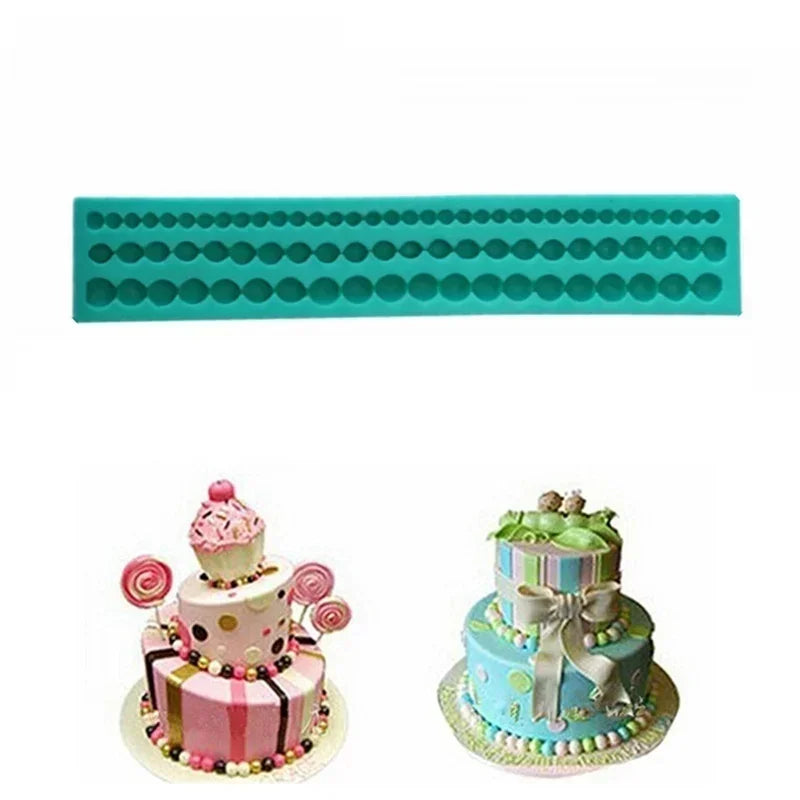 Creative Cake Decoration Pearls Strip Chocolate Fondant Silicone Qme