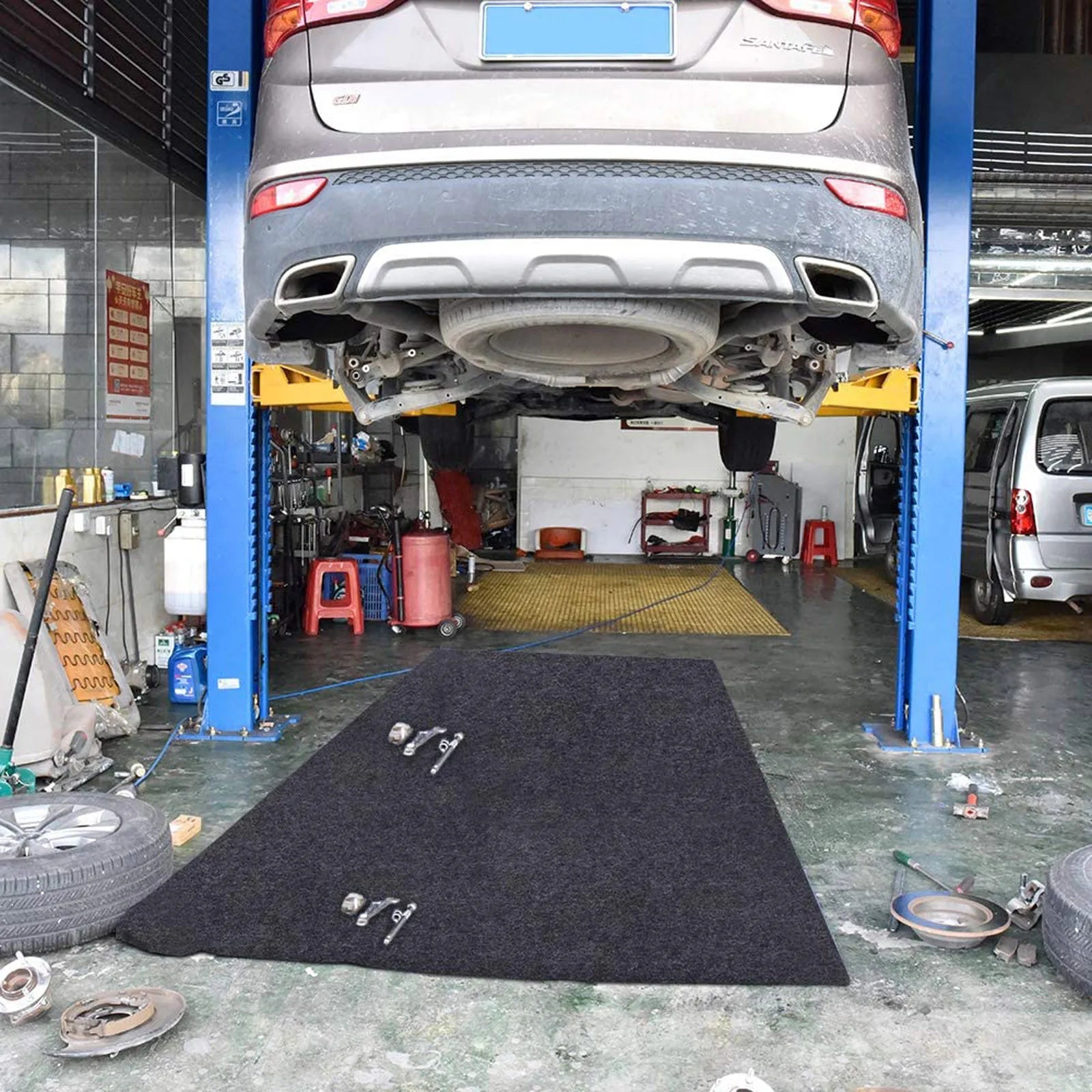 Maintenance Mat For Under Car Or Equipment , Soft And Comfortable,Absorbent Floor Clean(Maintenance Mat:36inches X 60inches Qme