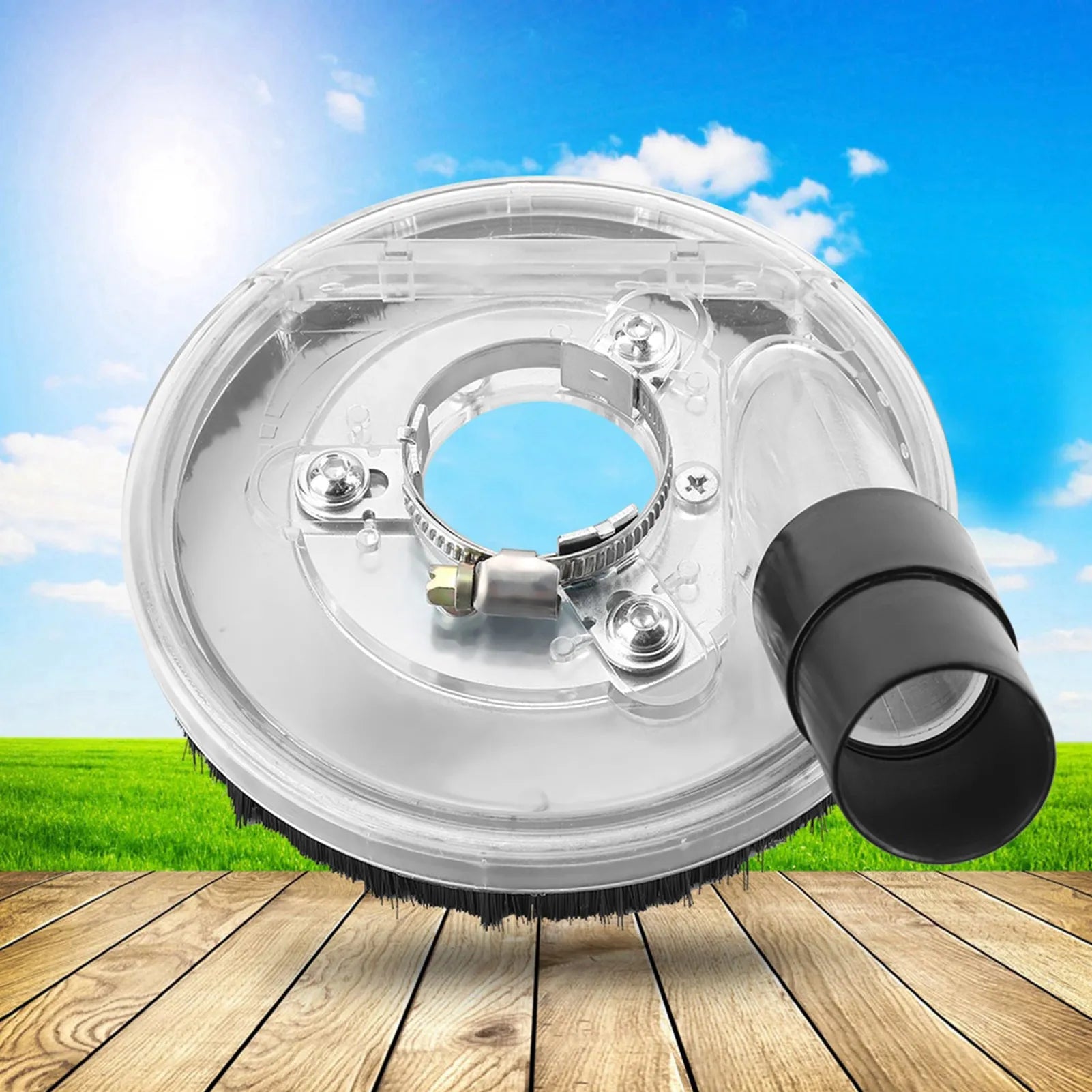 80-125mm Clear Dust Shroud for Angle Grinder Vacuum Cover Dry Grinding Dust Collection Guard Concrete Grinding Tool Qme