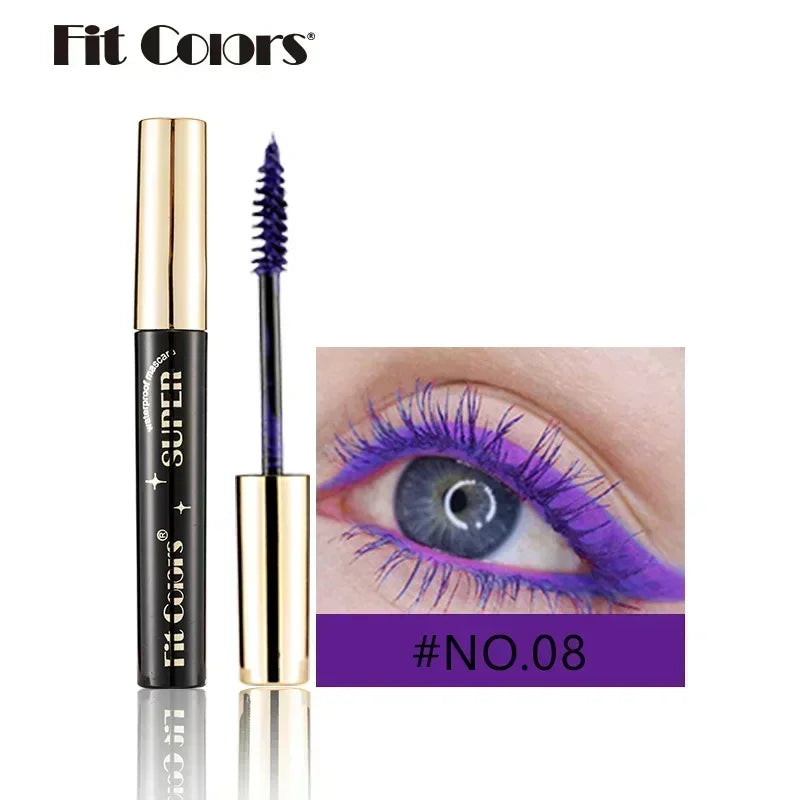 5D Silk Fiber Mascara Lash Color Mascara Waterproof 14 Colors 3D Mascara Eyelash Extension Thick Lengthening Eye Lashes Cosmetic Qme 08