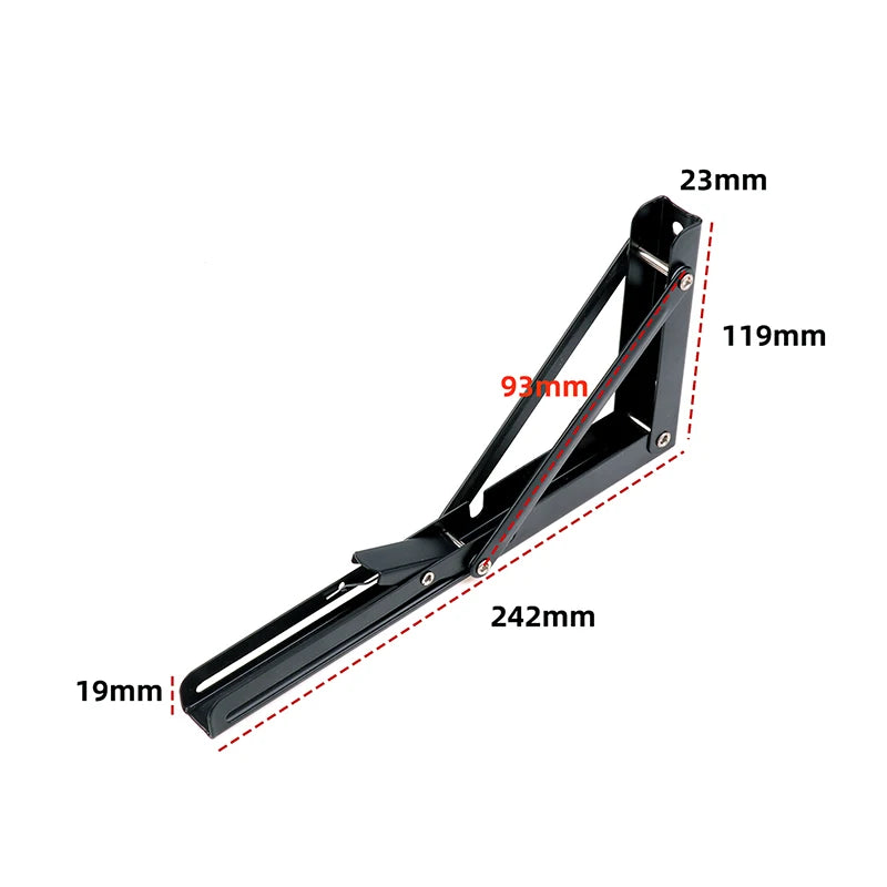 Innovative 1 Cold Rolled Steel Triangle Folding Shelf Bracket Qme 10inch 1PCS