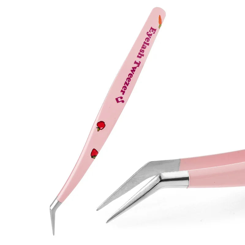 6 Types False Eyelash Tweezers Stainless Steel Anti-static Pincet Qme A China Mainland