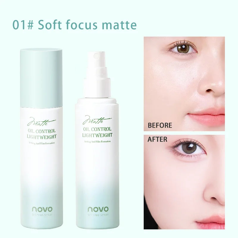 Long-Lasting Makeup Setting Spray-Hyaluronic Acid Niacinamide, Moisturizing, Oil Control, Waterproof & Sweat-Resistant Qme 01