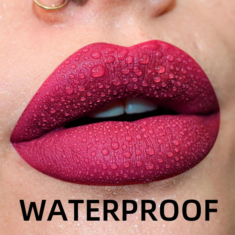 19 Colors Matte Velvet Lip Gloss Waterproof Liquid Lipstick Nude Qme 13