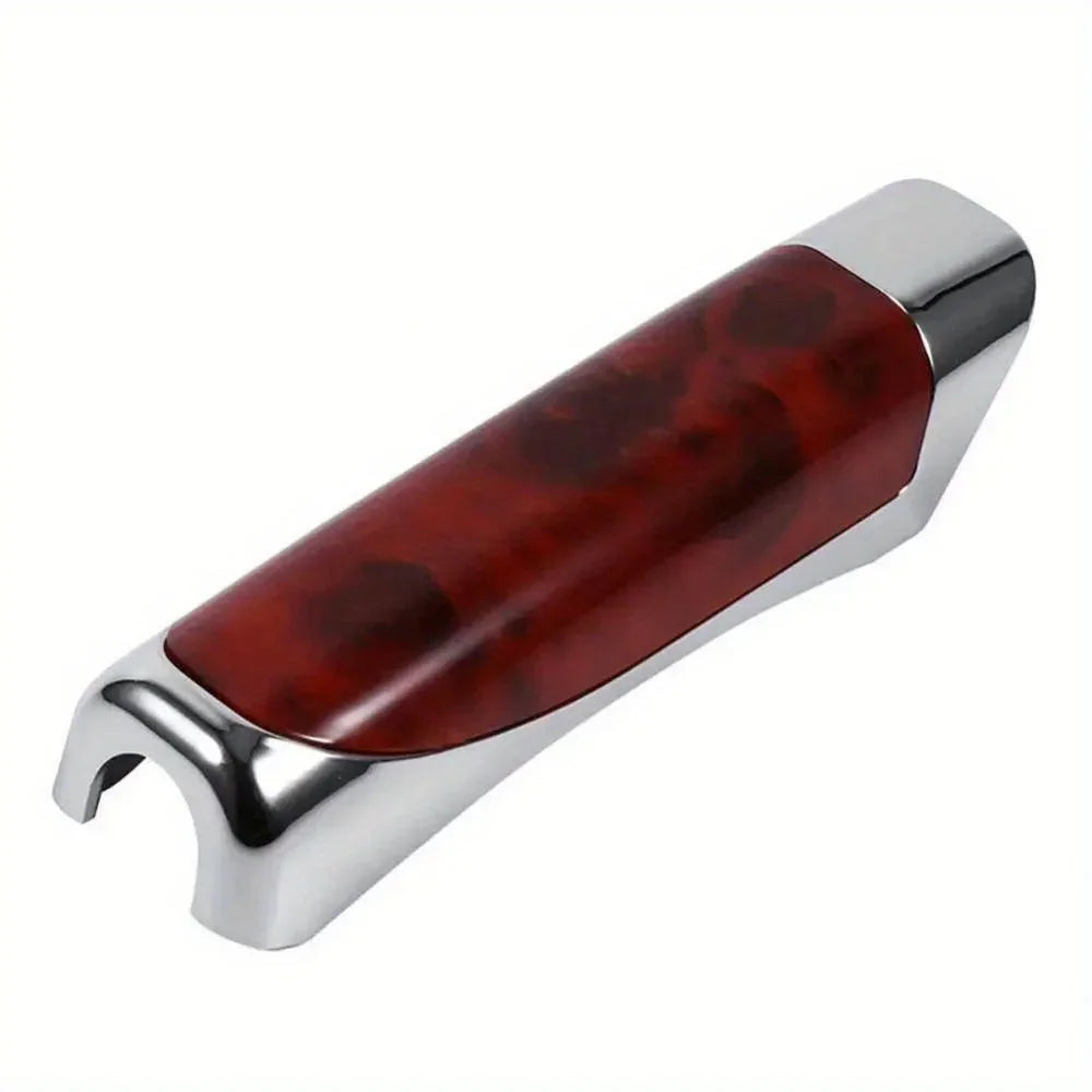 Universal Car Handbrake Protect Cover Styling Wooden Carbon Fiber Decor High Quality ABS Smooth SUV Interior Accessory Qme