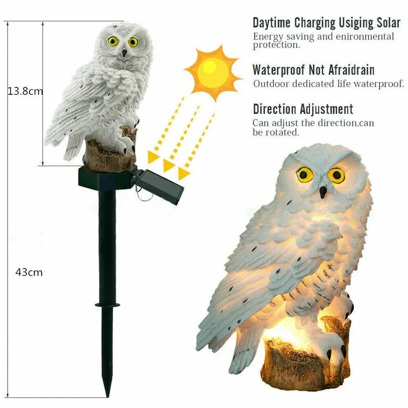 Solar Lamp Owl Animal Solar Garden Lights Solar Powered Solar Led Light Outdoor Garden Decoration Lamp Waterproof Solar Lights Qme