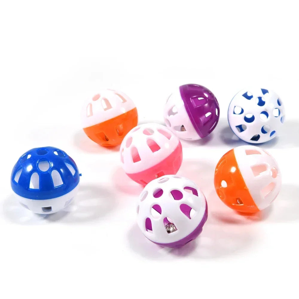 Pet Parrot Toy Colorful Hollow Rolling Bell Ball Bird Parakeet Qme