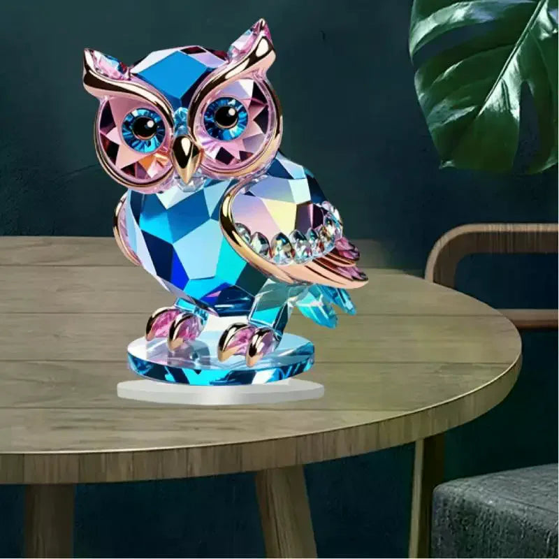 Cute Crystal Acrylic Owl Desktop Decoration X Animal Themed Home Qme