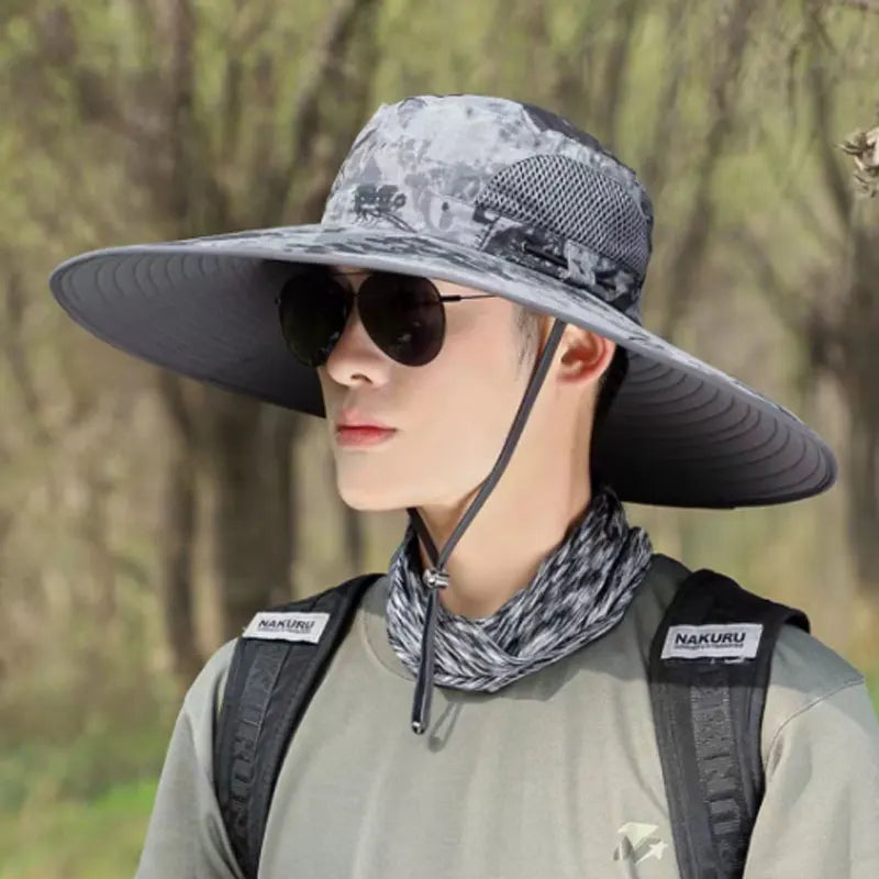 Big Head 60-65cm Circumference Large Number Hat Man Summer Outdoor Sun Hat Outdoor Fisherman Fishing Cap Cap Mountaineering Qme