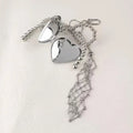 Metal Net Pocket Lipstick Cover Keychain Portable Pouch Lip Balm Bag Qme A1