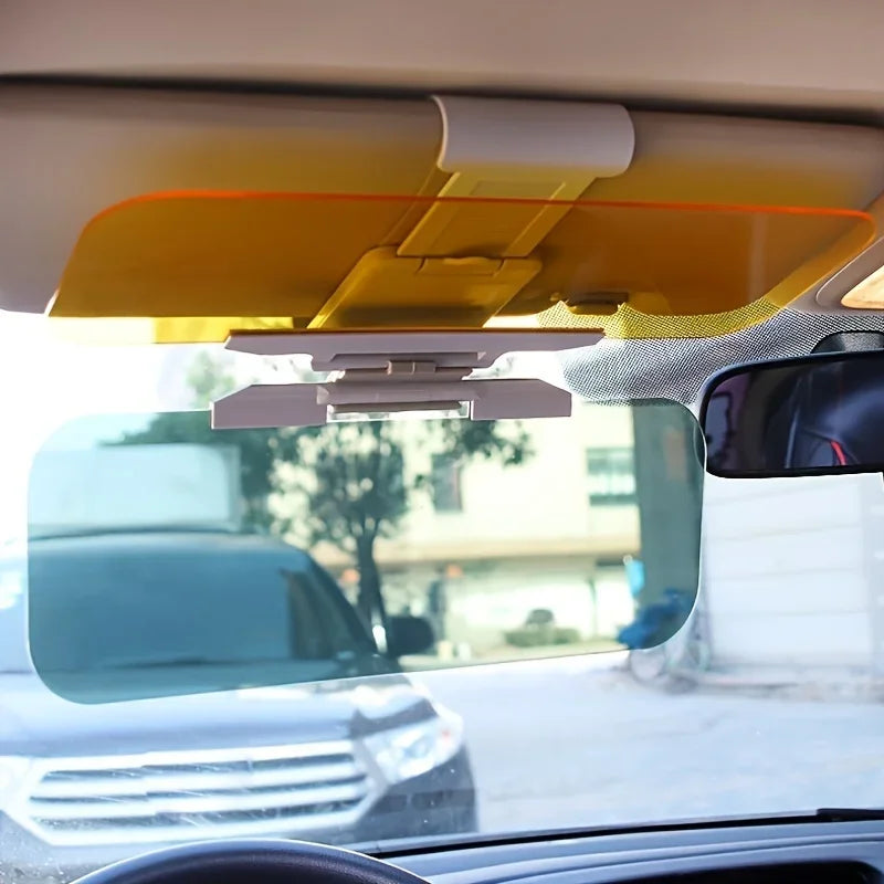 1pc Suitable for Car Sun Visor Anti Glare And High Beam Protection, Day And Night Use, Durable ABS Material Qme