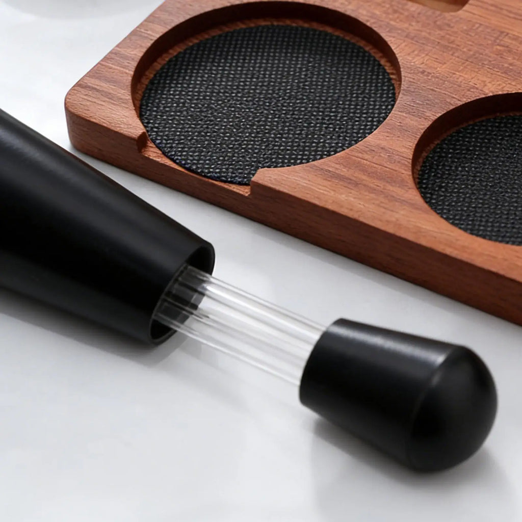 Tamper Kit 7 Pieces Universal Tamping Station Distribution Tool Coffee Distributor Accessories Kit For Home Kitchen Studio Bar Qme