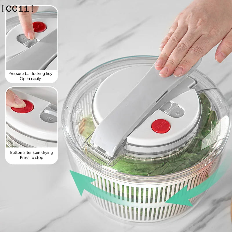Household Salad Dryer Spinner Vegetable Dehydrator Multi-function Qme